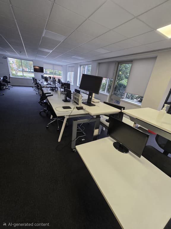 Office filled with computers