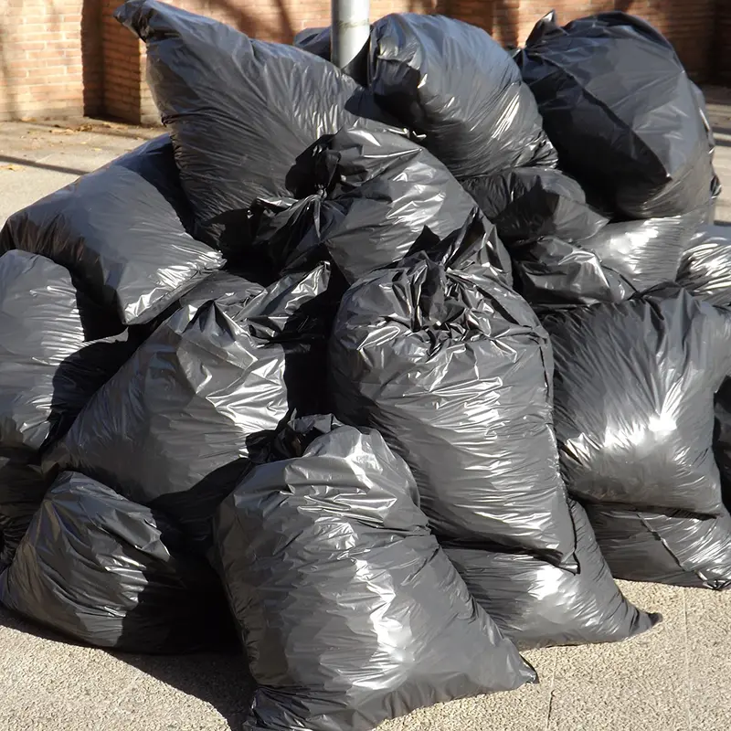 Pile of black bin bags waiting to be removed | Midlands Clearance