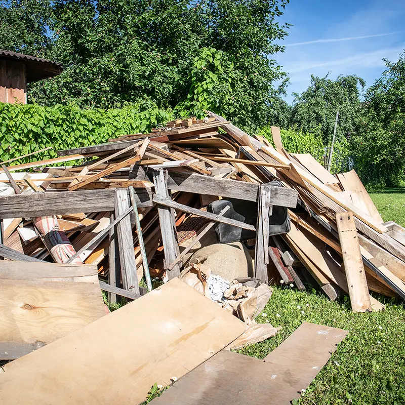 Pile of garden rubbish waiting to be removed | Midlands Clearance